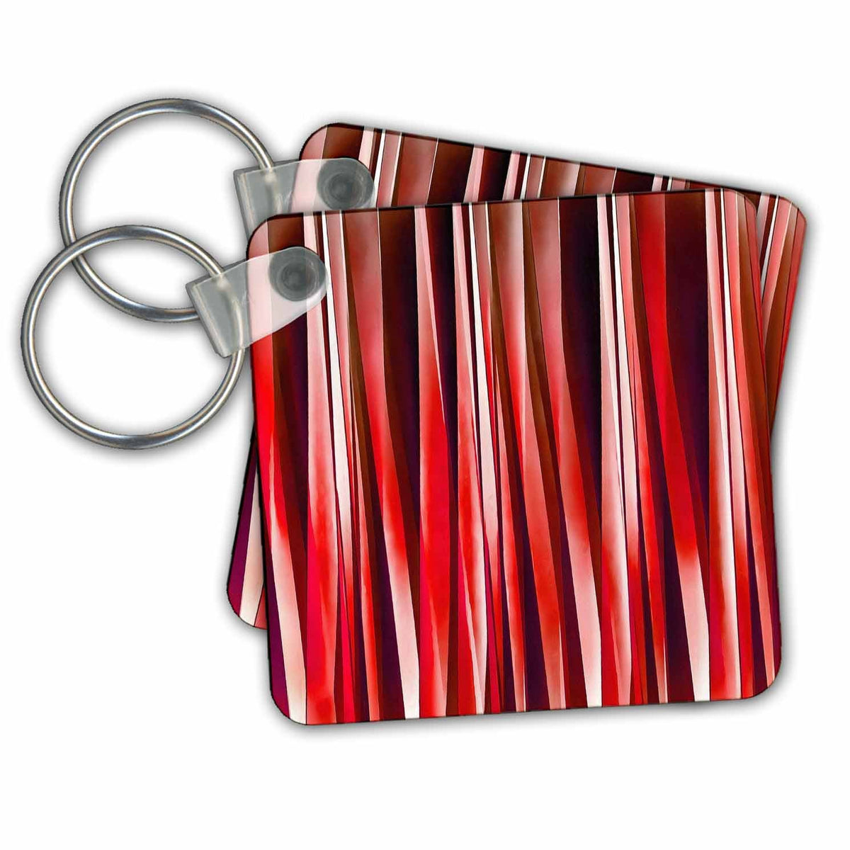 3dRose Key Chains Impulsive Adventure Red Striped Abstract Pattern (kc-347471-1)