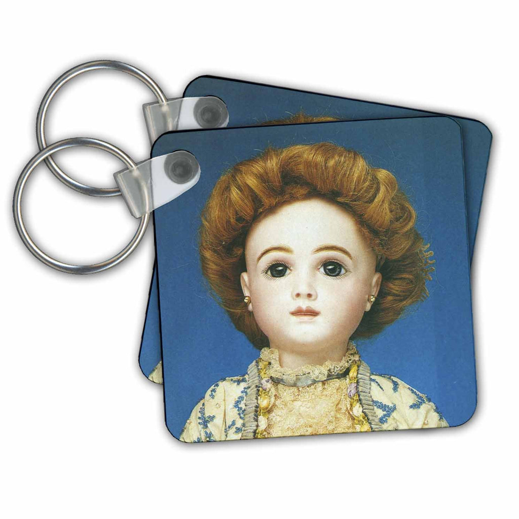 3dRose Key Chains 1880 Bisque Doll (kc-34760-1)