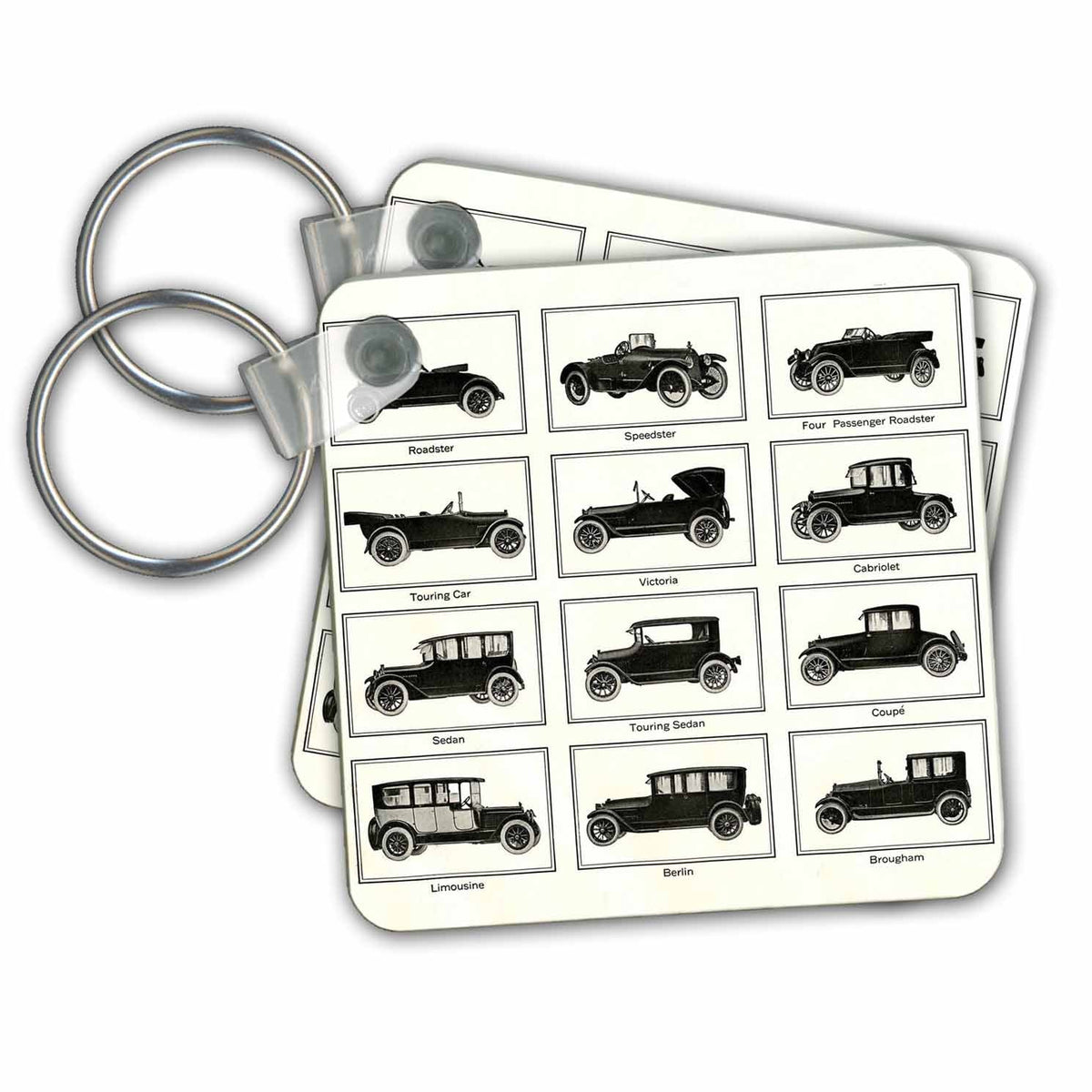 3dRose Key Chains Antique Cars (kc-34777-1)