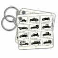 3dRose Key Chains Antique Cars (kc-34777-1)
