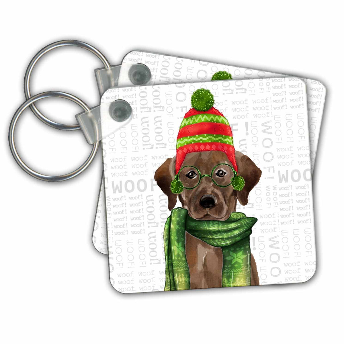 3dRose Key Chains Doreen Erhardt Fleas NaviDOG Collection (kc-349952-1)