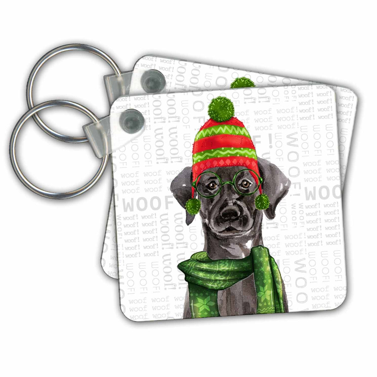 3dRose Key Chains Doreen Erhardt Fleas NaviDOG Collection (kc-349953-1)