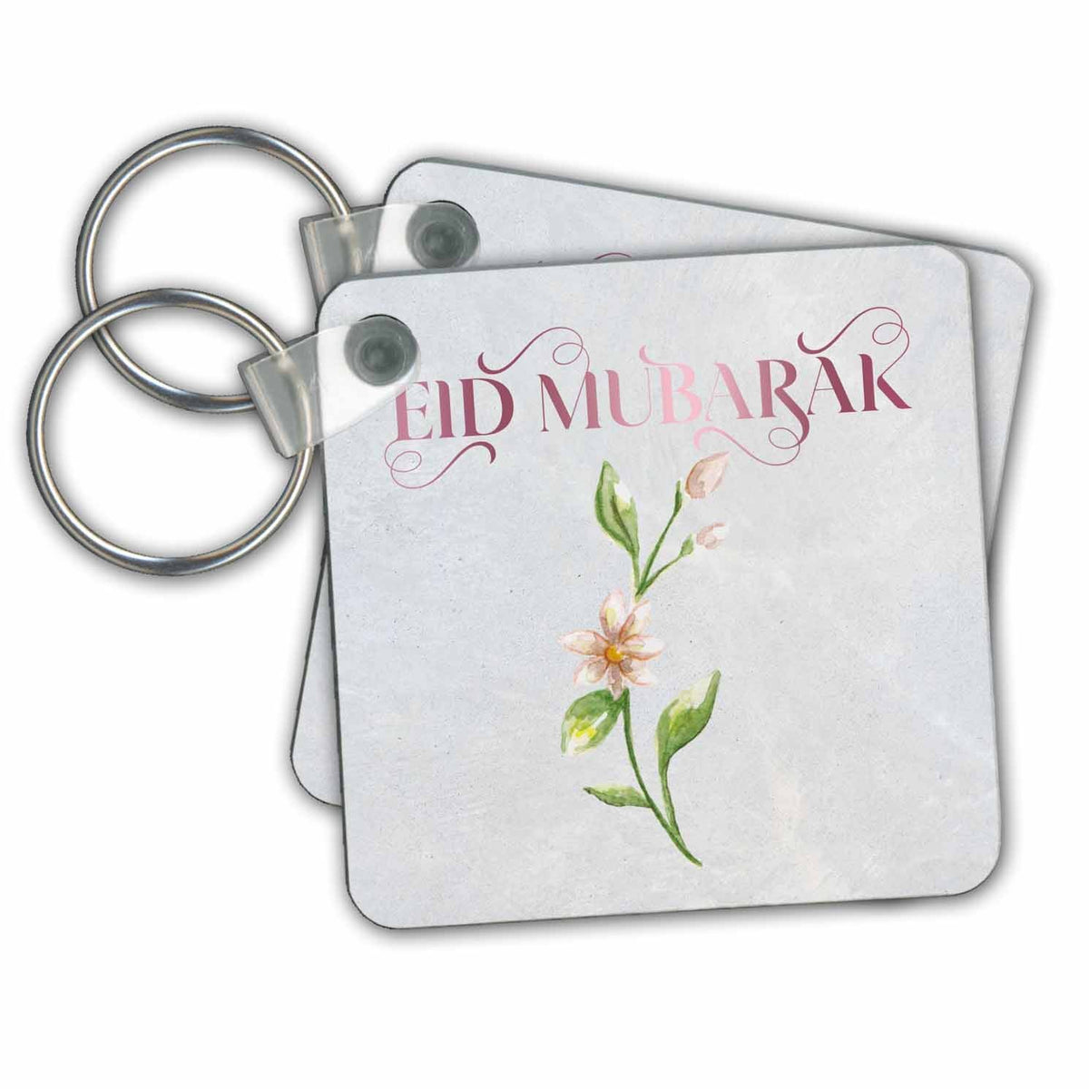 Key Chain - Image of quote Eid mubarak 3DRose Mahwish - Quote