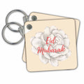 Key Chain - Image of quote Eid mubarak 3DRose Mahwish - Quote