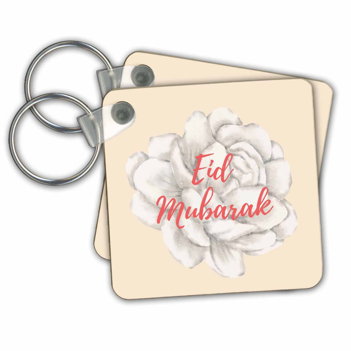 Key Chain - Image of quote Eid mubarak 3DRose Mahwish - Quote