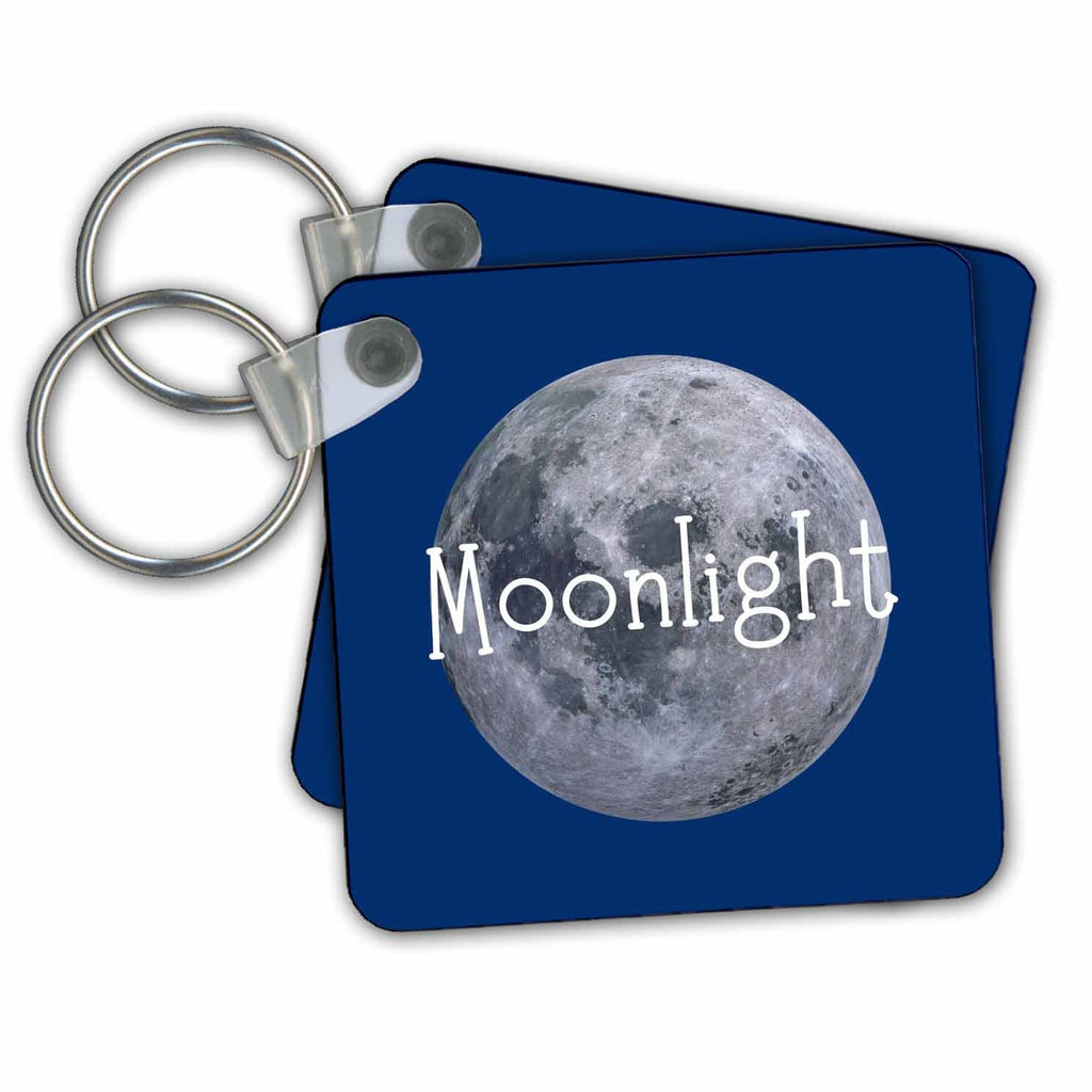 3dRose Key Chains Image of Quote Moonlight (kc-362869-1)