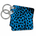 Key Chain - An awesome blue cheetah pattern Animal - Cheetah Blue