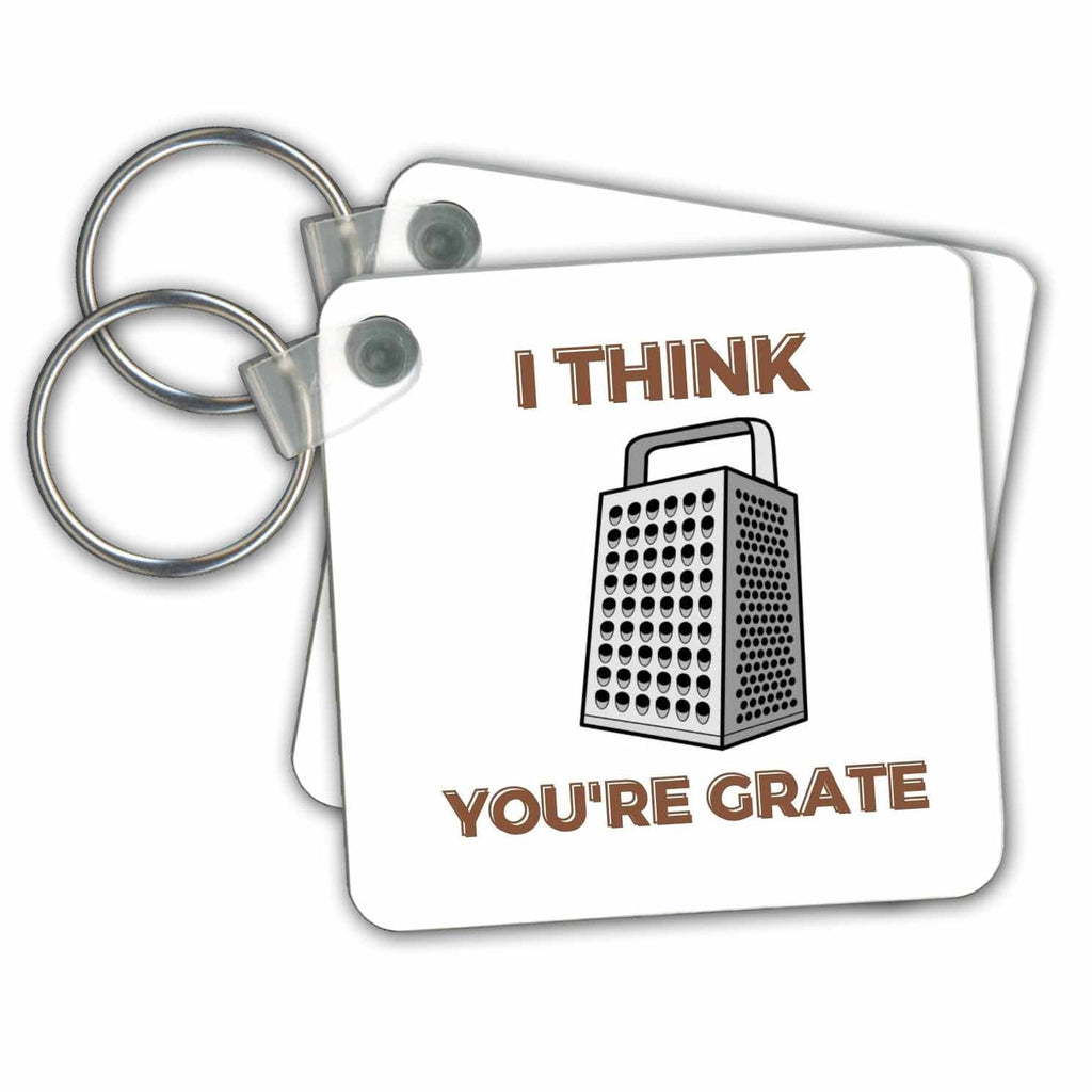 3dRose Key Chains Creative and Unique I think youre Grate (kc-363250-1)