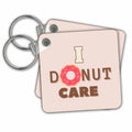 3dRose Key Chains Creative and Unique I Donut Care (kc-363252-1)