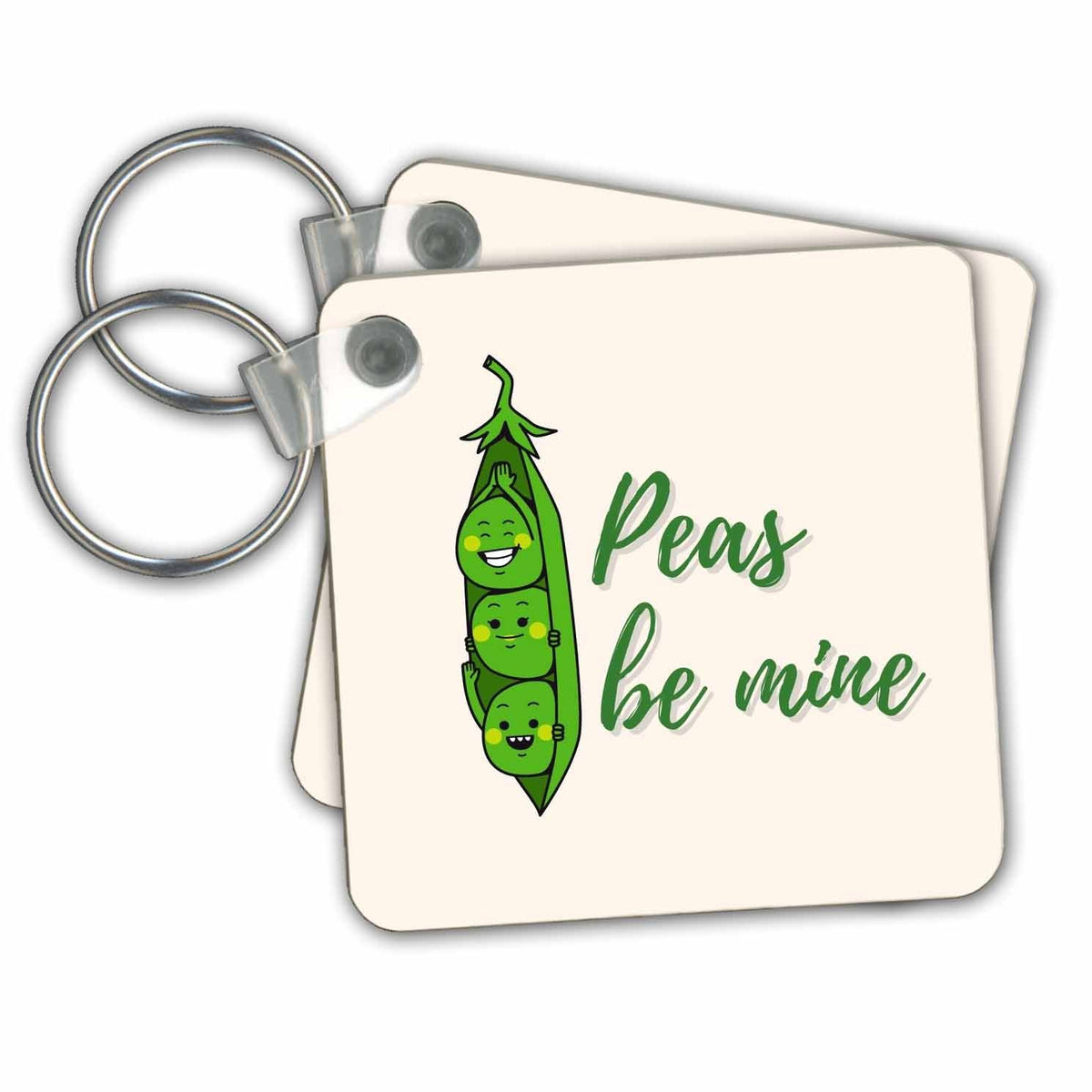 3dRose Key Chains Creative and Unique Peas Be Mine (kc-363261-1)