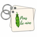 3dRose Key Chains Creative and Unique Peas Be Mine (kc-363261-1)