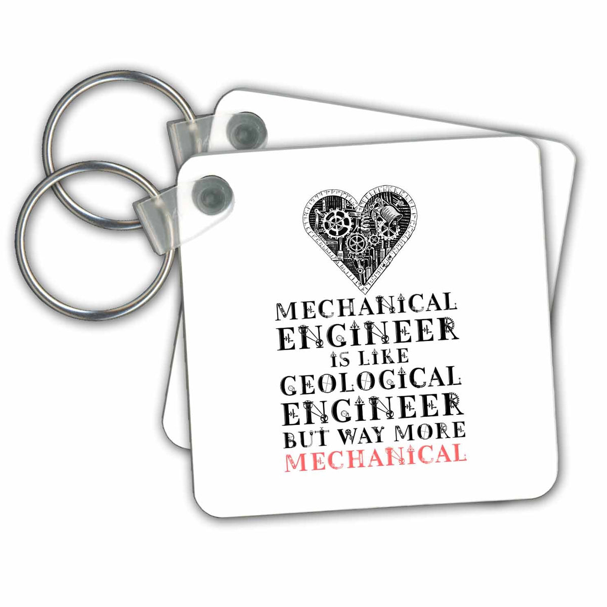 3dRose Key Chains Mechanical Engineer - Materials Engineer Comparison funny gift (kc-363391-1)