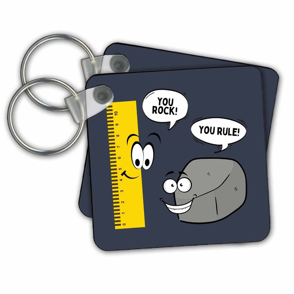 3dRose Key Chains You RULE and You ROCK (kc-363457-1)