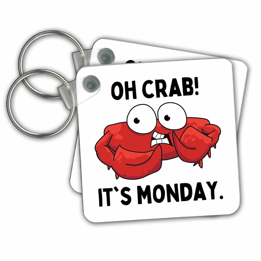 3dRose Key Chains Oh CRAB It is Monday (kc-363458-1)