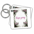 Key Chain - Positive Quotes KEEP GOING 3dRose Mary Aikeen- Positive Inspirational Quotes