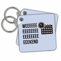 3dRose Key Chains WeeeeeeeekEND Aesthetic Vibe Quotes (kc-363493-1)