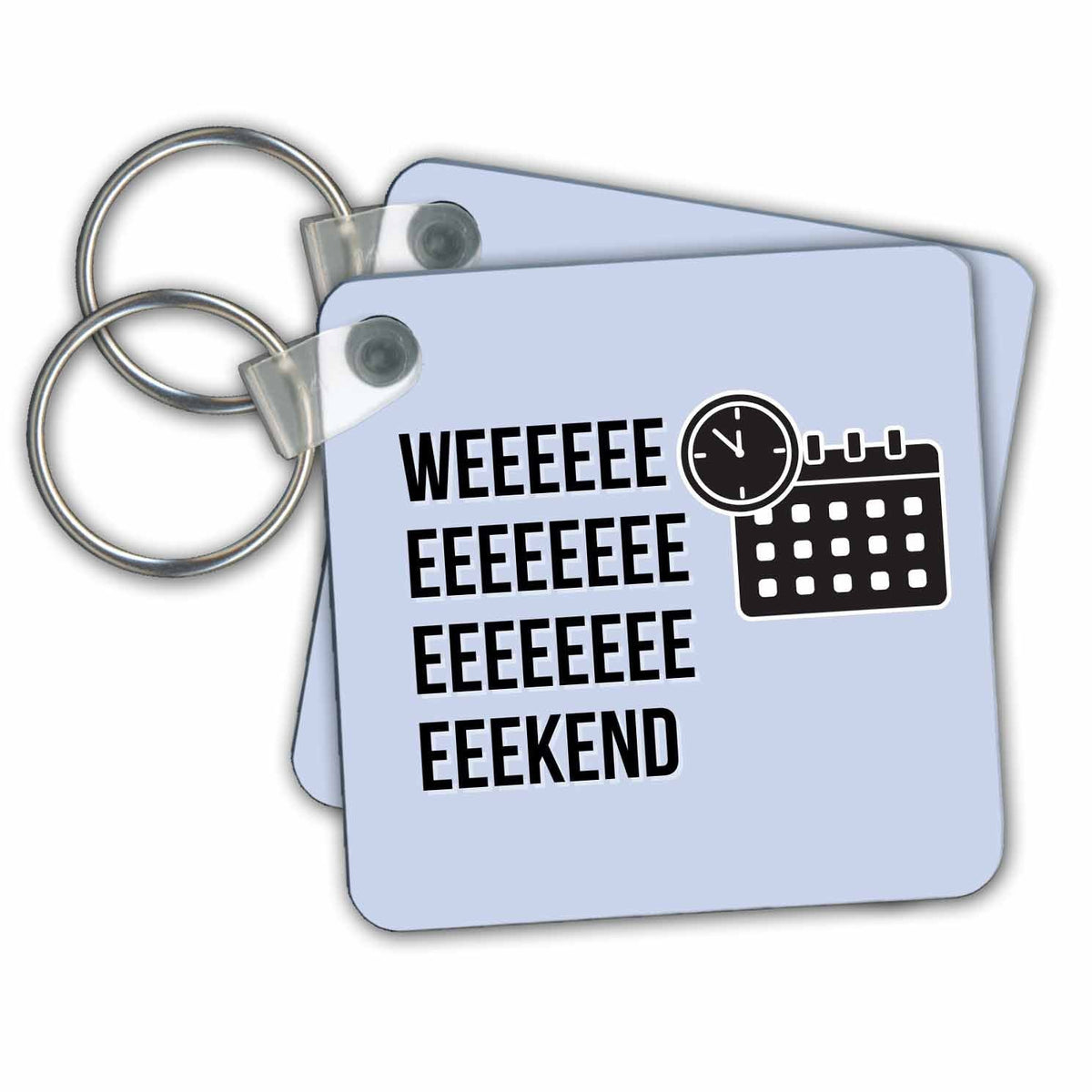 3dRose Key Chains WeeeeeeeekEND Aesthetic Vibe Quotes (kc-363493-1)