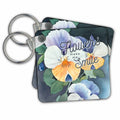 Key Chain - Pansies With Text Art - Plants
