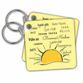 Key Chain - Sunset With Good Night Text Written In Different Languages Art - Sunset