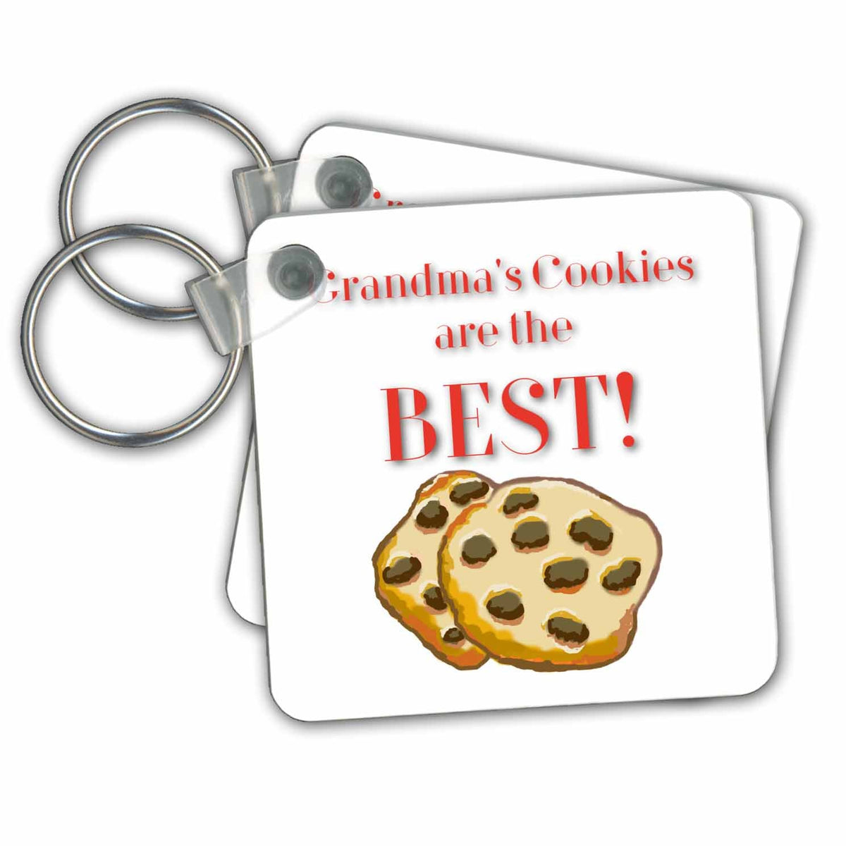 Key Chain - A Chocolate Chip Cookie With Text Above Art - Baking