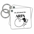 Key Chain - Art Symbols With Text Above Art - The Arts