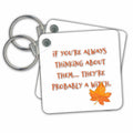 3dRose Key Chains Word Art With Fall Leaf (kc-363547-1)