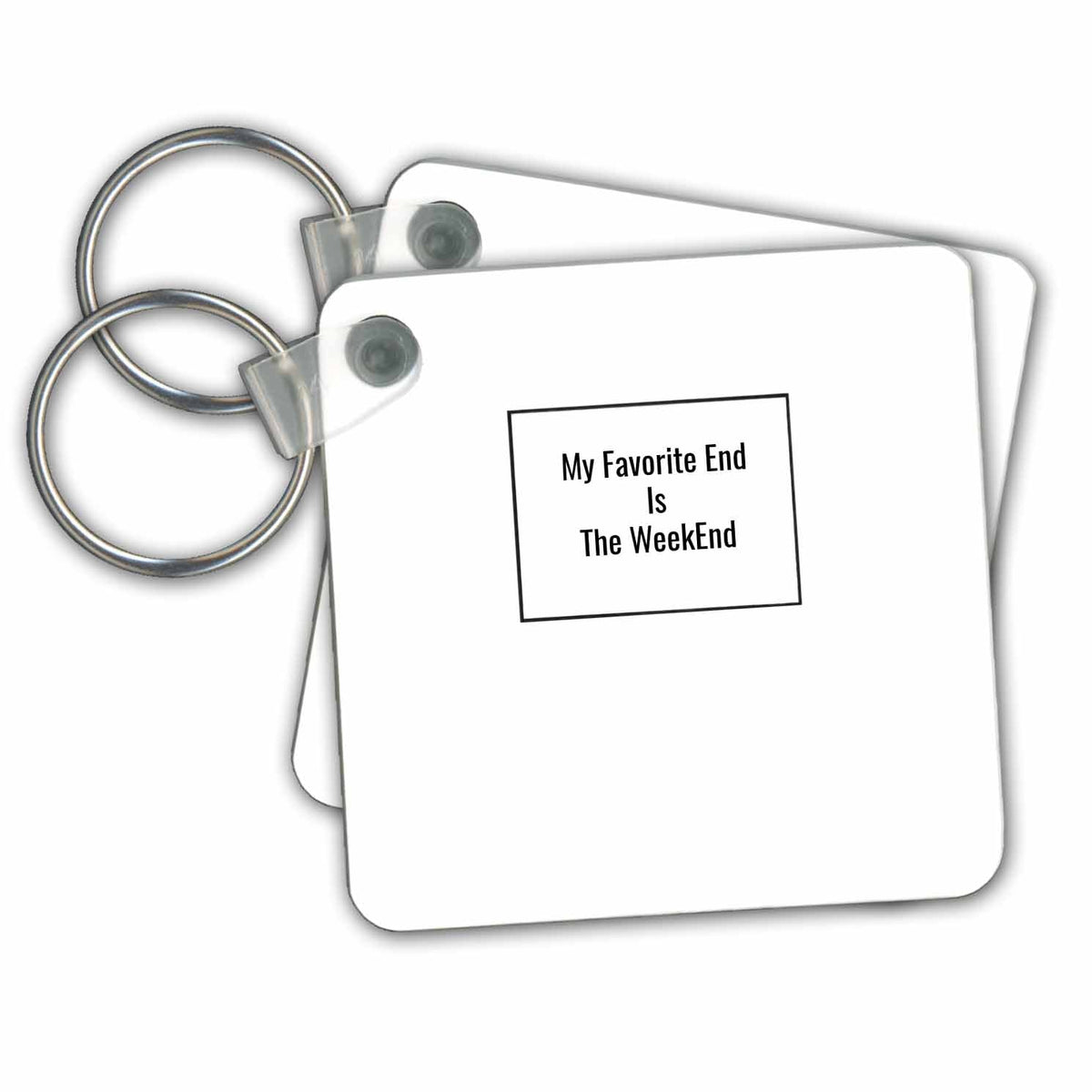 3dRose Key Chains Word Play On WeekEnd (kc-363562-1)