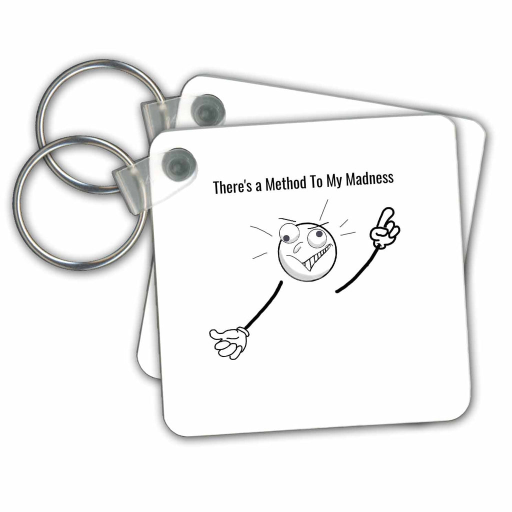 3dRose Key Chains Humor Text And Stick Figure Being Mad (kc-363564-1)