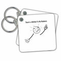 3dRose Key Chains Humor Text And Stick Figure Being Mad (kc-363564-1)