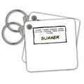 Key Chain - Text Framed With Descriptions Of Summer Art -  Summer