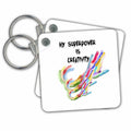 Key Chain - Text Saying My Superpower Is Creativity With Colorful Image Below Art - Creativity