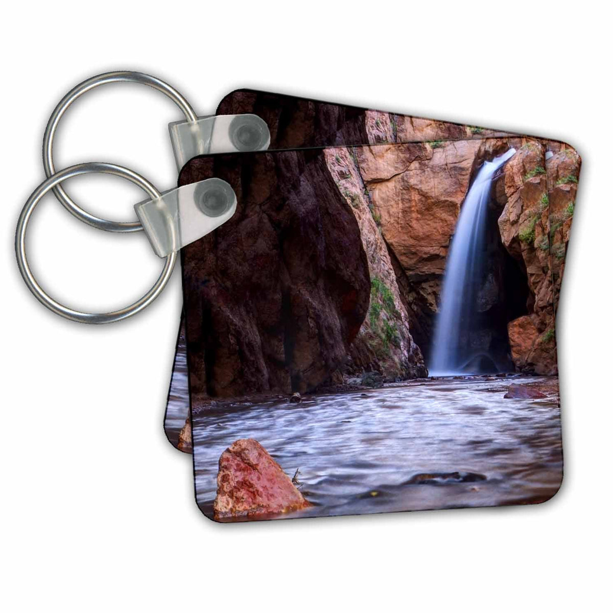 Key Chain - Rainbow Falls in Colorado Photography Waterfall