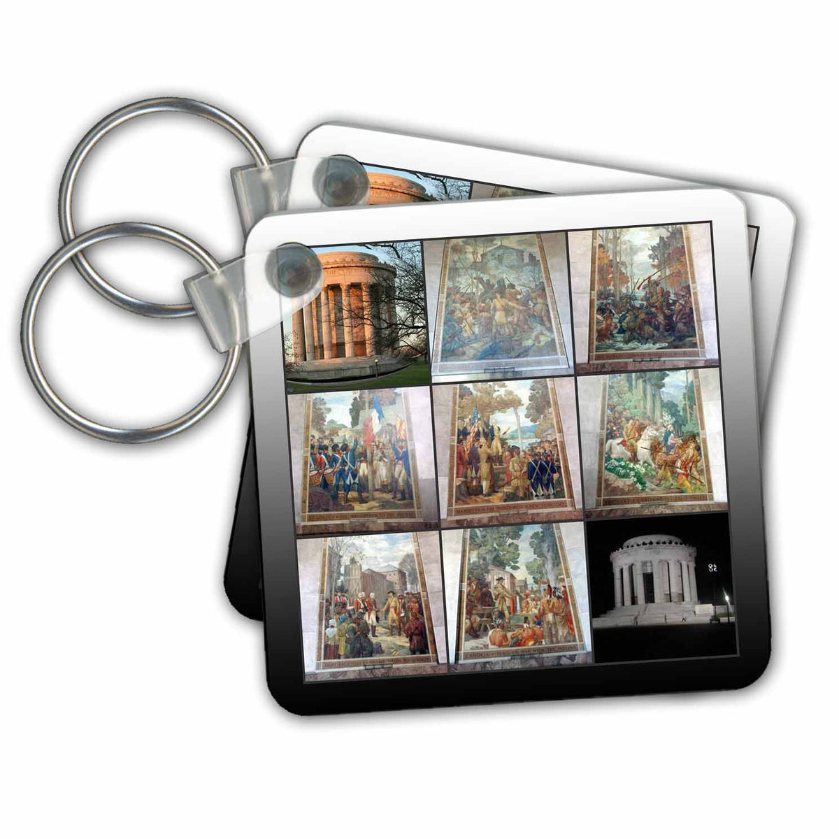 3dRose Key Chains George Rogers Clark Memorial Collage (kc-36363-1)