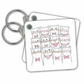 Key Chain - Faces of Cute Cats 3dRose - Rosette - Cat Hooman