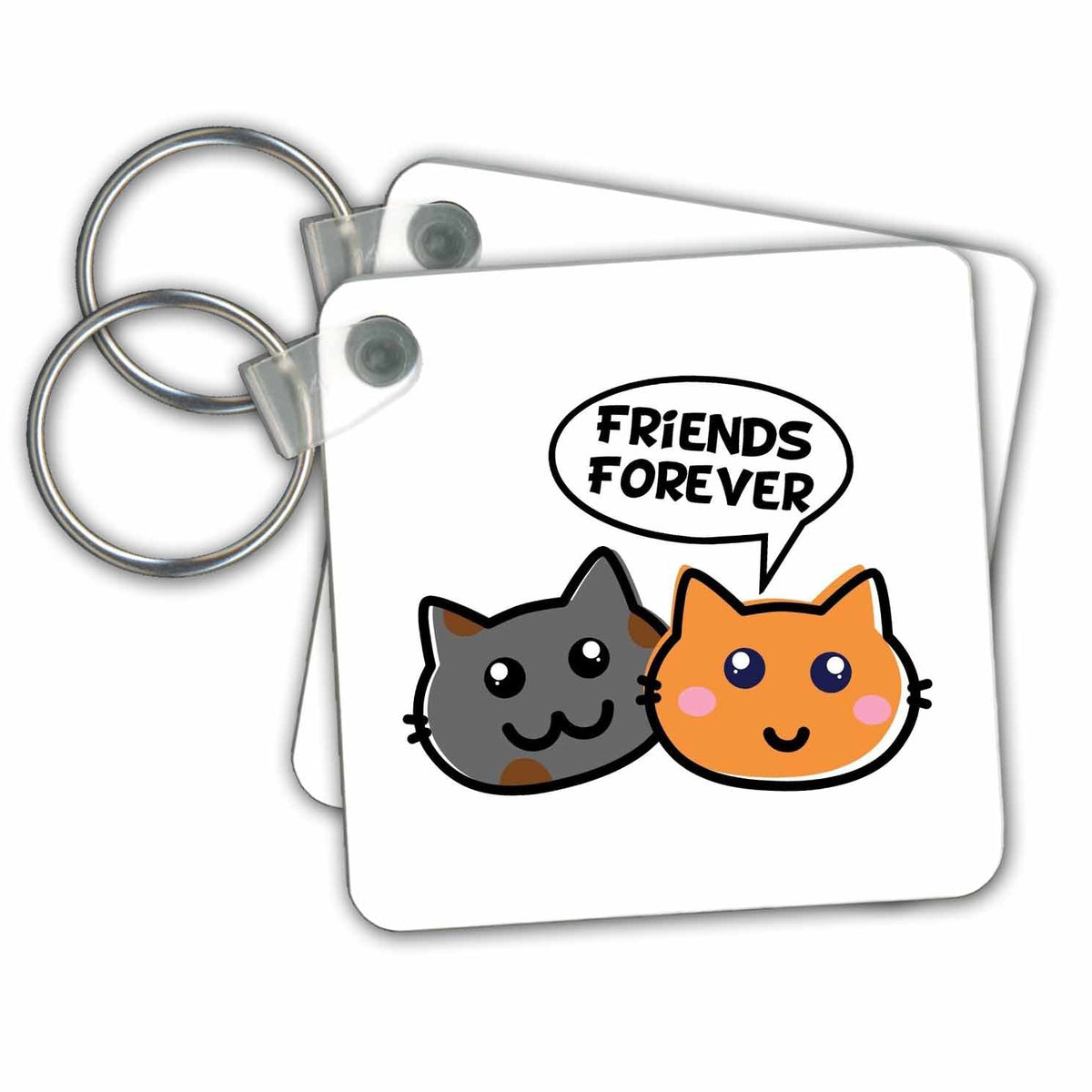 3dRose Key Chains Cats Friends Forever (kc-363835-1)