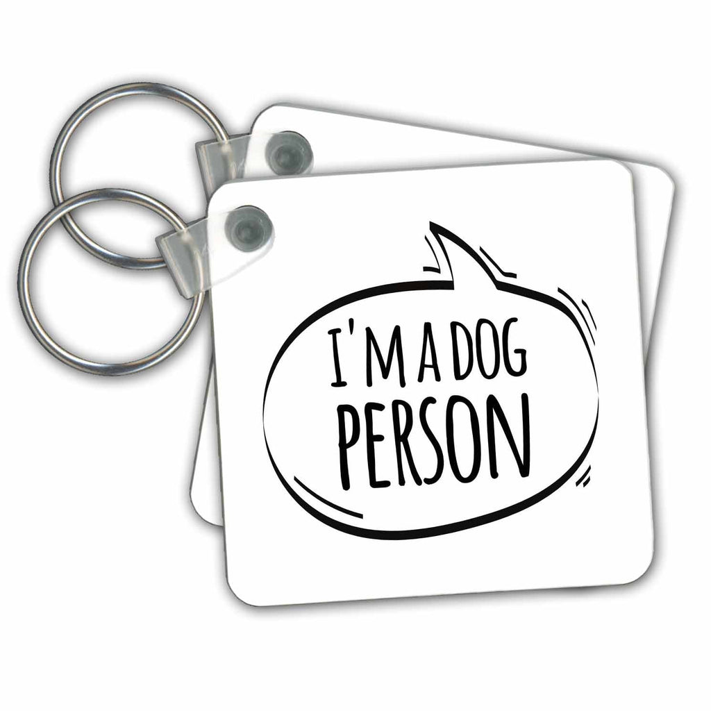 3dRose Key Chains I Am A Dog Person (kc-363843-1)