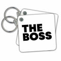 Key Chain - The Boss 3dRose - Rosette - Couple Gifts