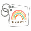 Key Chain - Trust Jesus 3dRose - Rosette - Bible Verse