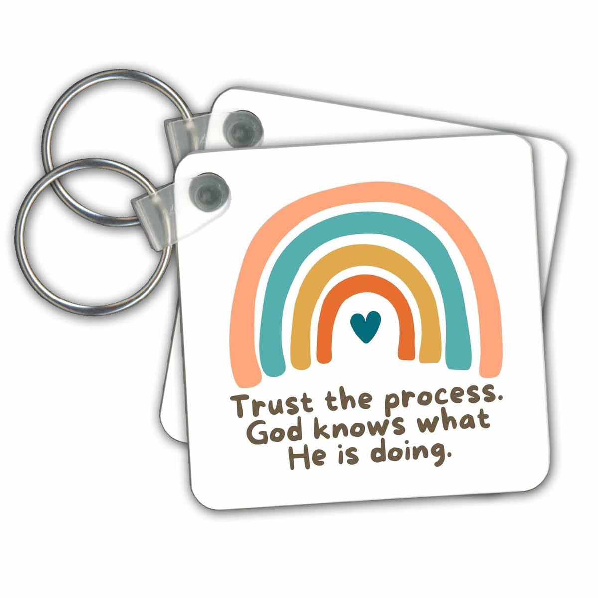 3dRose Key Chains Trust The Process God Knows What He is Doing (kc-363856-1)