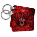 Key Chain - Vampire Face in Bloody Background Halloween Designs