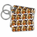 Key Chain - Colorful Cornucopia Pattern Autumn and Thanksgiving