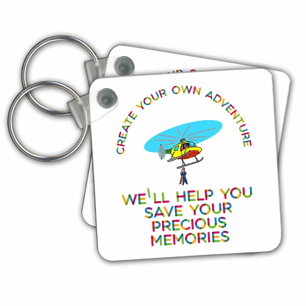 3dRose Key Chains Create your own adventure, we will help you save your precious memory (kc-364201-1)