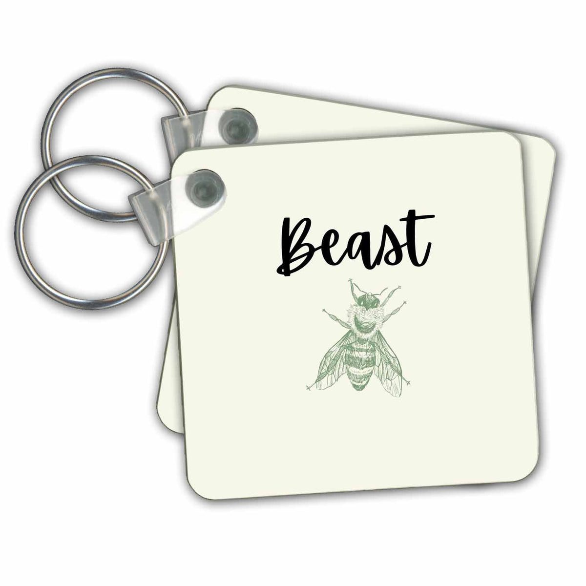 Key Chain - Image of a bee with a text Beast s Couple Design Collection