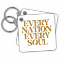 Key Chain - Every Nation Every Soul 3dRose - Rosette - Bible Verse