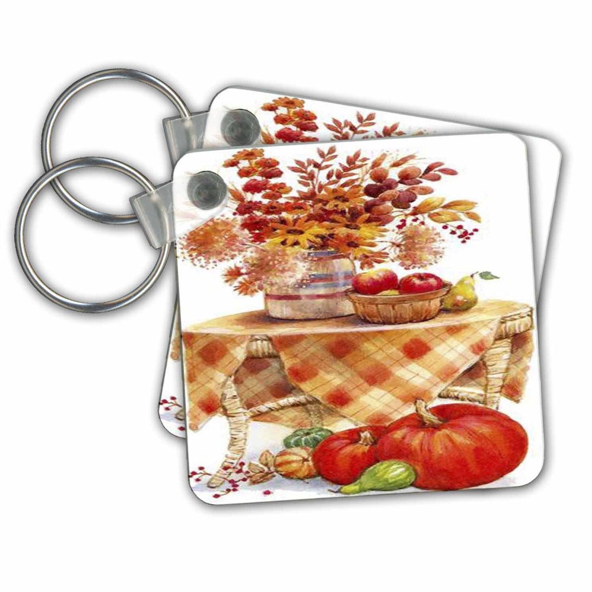 Key Chain - Small Harvest Table Autumn and Thanksgiving
