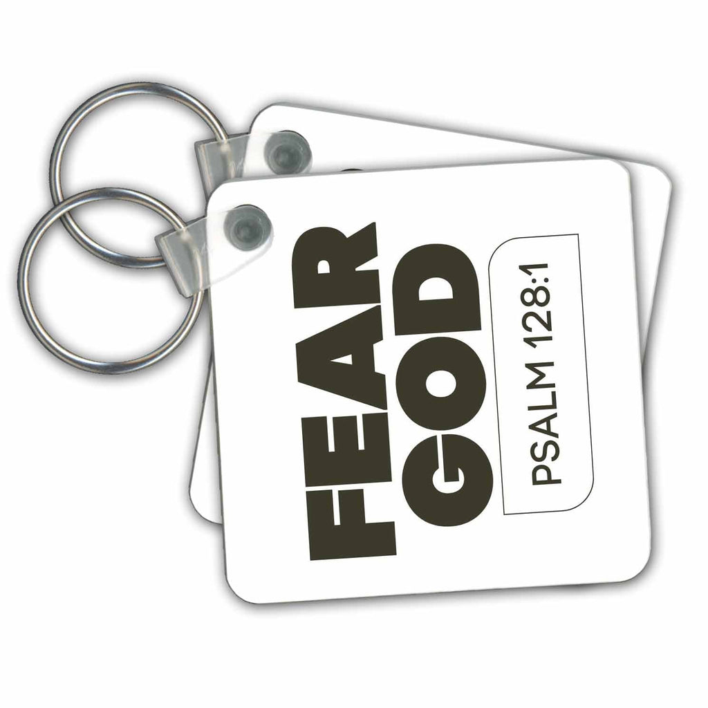 3dRose Key Chains Fear God Psalm 128 1 (kc-364240-1)