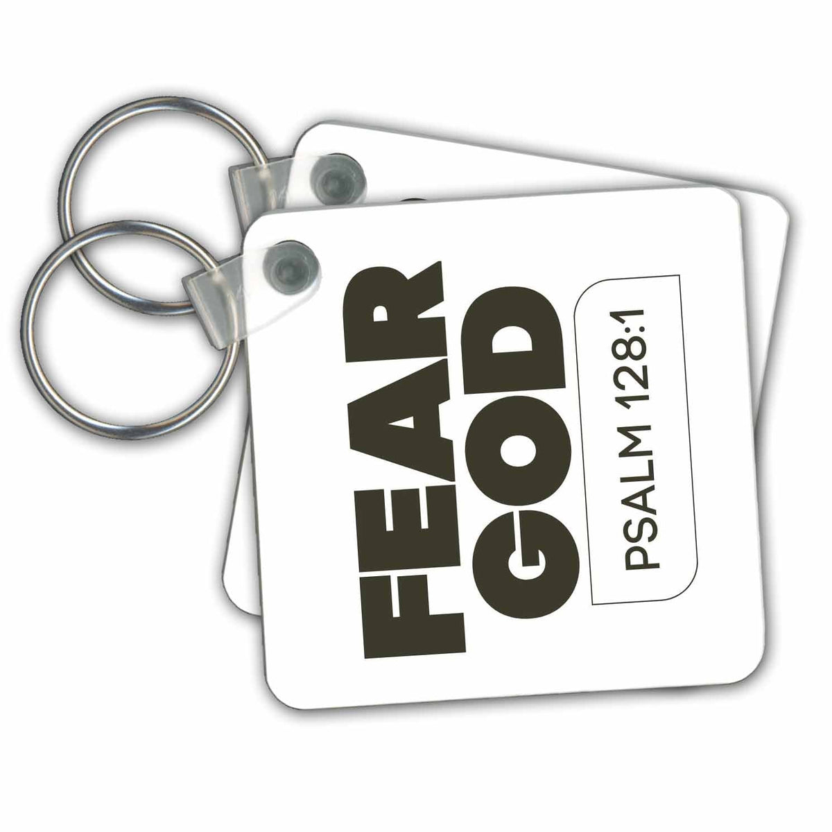 3dRose Key Chains Fear God Psalm 128 1 (kc-364240-1)