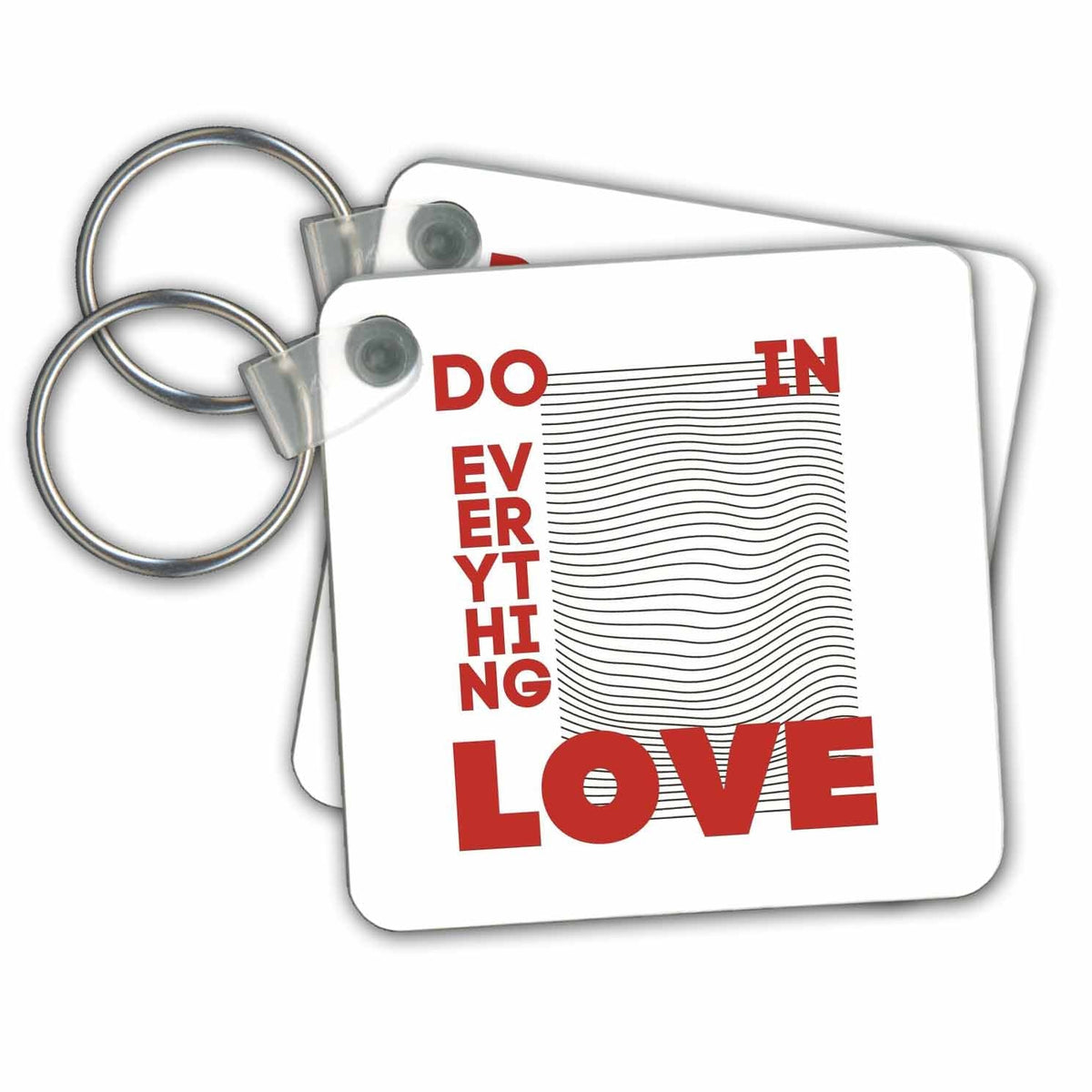 Key Chain - Do Everything In Love 3dRose - Rosette - Bible Verse