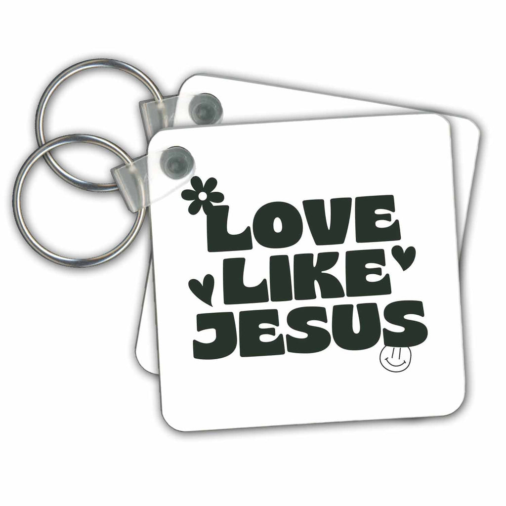 3dRose Key Chains Love Like Jesus (kc-364242-1)