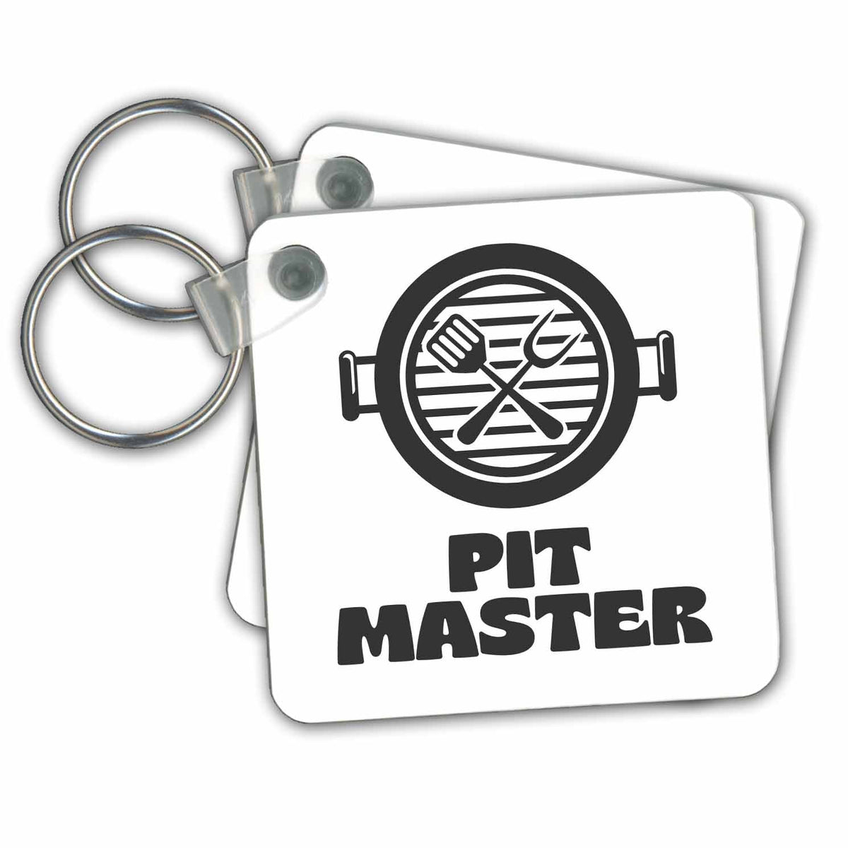 Key Chain - Pit Master 3dRose - Rosette - BBQ Life